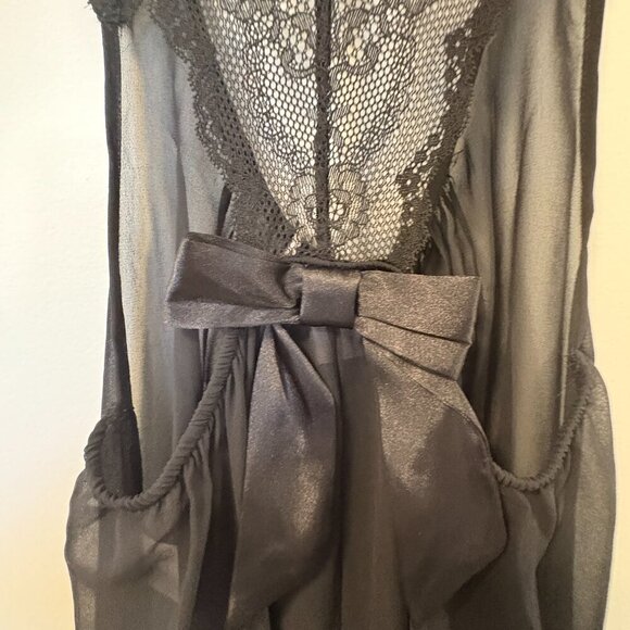 Linea Donatella baby doll style lingerie size S Black Lace - Picture 8 of 10